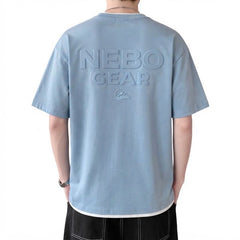 Trendy 3d Embossed Logo T Shirts Printing Custom Cotton T-shirts Men 3D Embossed
