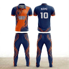 100% Polyester Custom Sublimated New Model Design Online Cricket Uniform