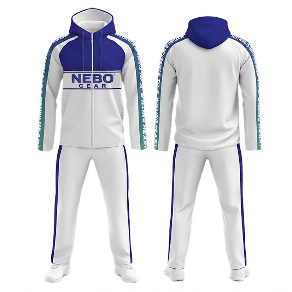 Custom Mesh Zip-Up Streetwear Hoodie and Sportswear 2-Piece Tracksuit for Men