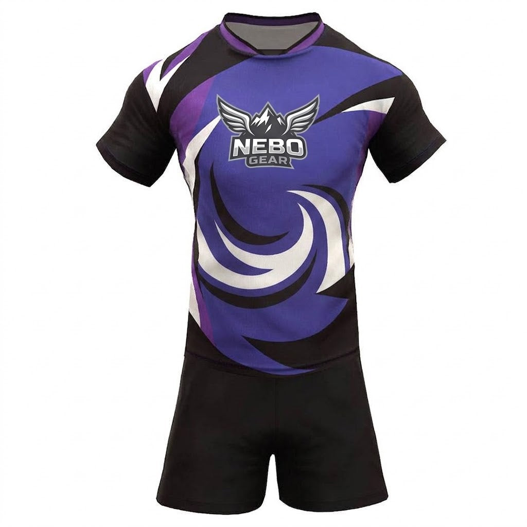 Comfortable Men Rugby Different Style Plain Color Stylish Uniform