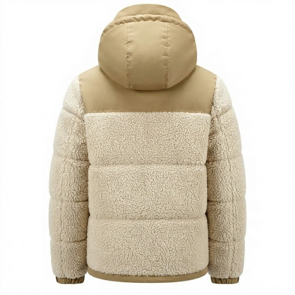 2026 Cross-border Men's Velvet-Lined Winter Puffer Jacket