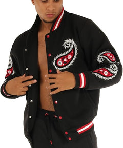 Men's Varsity Jacket Urban Padding Quilted Lining Heavy Fashion Jacket