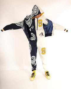 Men's Graphic Varsity Jacket Letterman Baseball Jacket