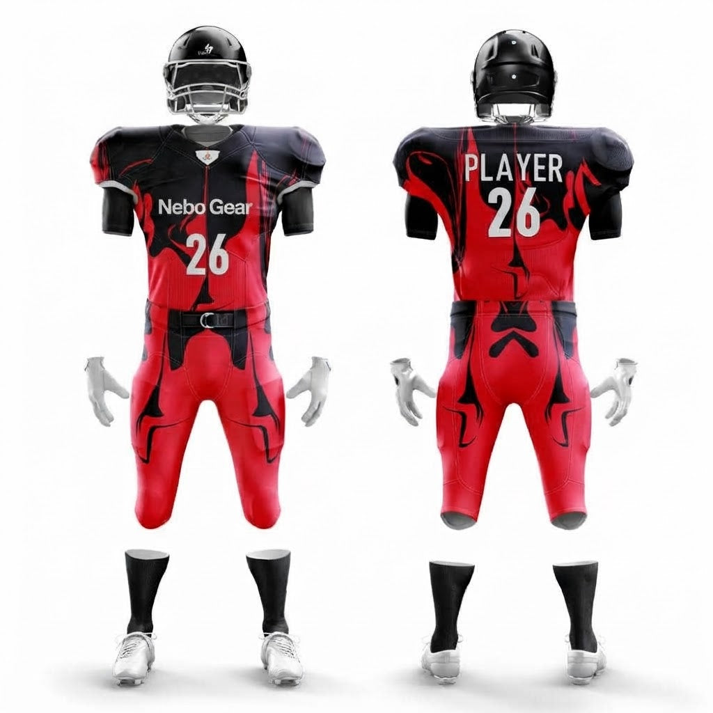 American Football Uniform Breathable Anti Bacterial Quick Dry Moisture Wicking 100% Polyester