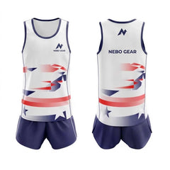 Track and Field Uniforms Sublimated One Piece Suits Regular Fit Lightweight Breathable