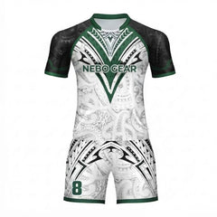 New Men's Rugby League Uniform Sets 100% Polyester Full Sublimation Print