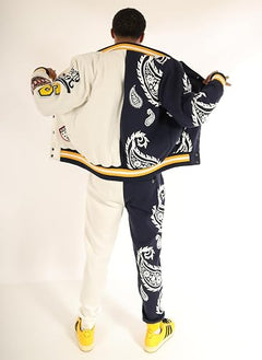 Men's Graphic Varsity Jacket Letterman Baseball Jacket