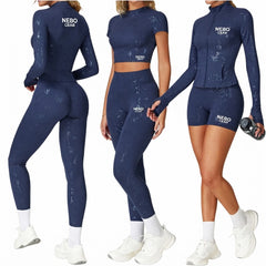 Women's Compression Gym Yoga Set Fashion 5 Piece Outdoor Activewear Workout