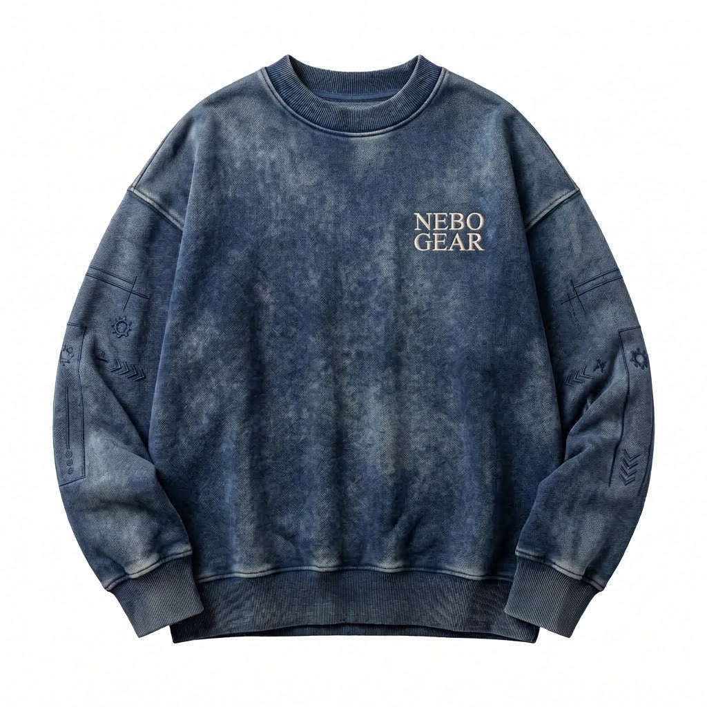Crewneck Knitted Polyester/Cotton Streetwear Sweatshirts