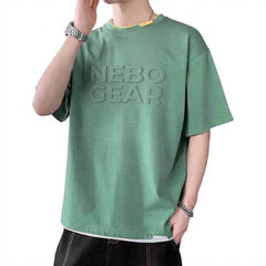 Trendy 3d Embossed Logo T Shirts Printing Custom Cotton T-shirts Men 3D Embossed