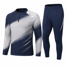 Custom Sublimated 100% Polyester Quick Dry Tracksuit Quarter Zip Training Set