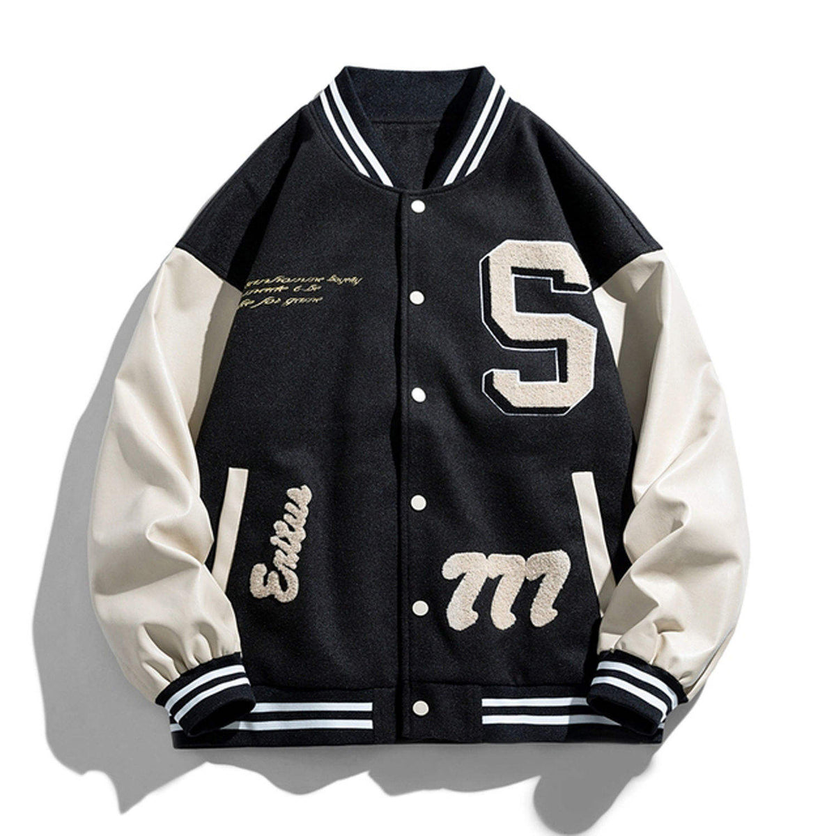 2026 OEM New Arrival Fashion Rib Sleeve Letter Embroidery Brand Clothing