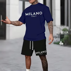 Custom Printed Casual Summer Tracksuits 2-piece Short Set Women's Short Sleeve T-shirt
