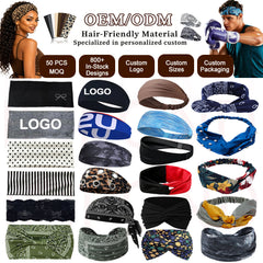 Polyester Yoga Sports Headband Sweat Wicking Quick Dry Anti Slip