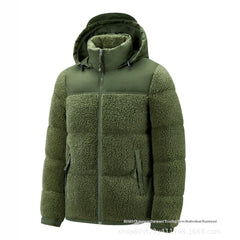 2026 Cross-border Men's Velvet-Lined Winter Puffer Jacket