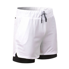 2 in 1 Quick Dry Compression Mesh Liner Running Athletic Gym Sport Men's Workout Shorts