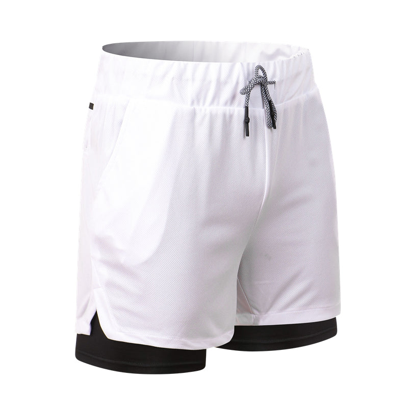 2 in 1 Quick Dry Compression Mesh Liner Running Athletic Gym Sport Men's Workout Shorts
