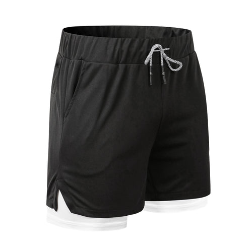2 in 1 Quick Dry Compression Mesh Liner Running Athletic Gym Sport Men's Workout Shorts