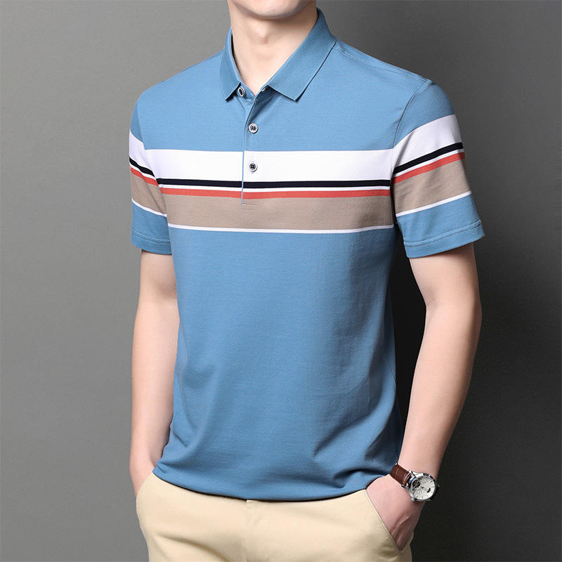 2026 New Summer Sleeved T-shirt Youth Trend Polo Shirt Lapel Casual