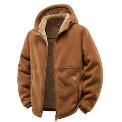 New Men's Polar Fleece Hooded Sweatshirt Thick Warm Lined Outdoor Winter Outerwear