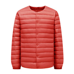 Men's Plus Size Short Lightweight Down Jacket Winter White Duck Down