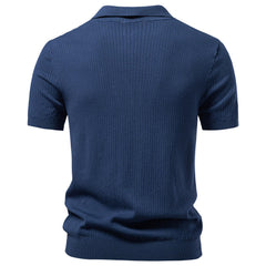 2026 Spring/Summer New Men's Business Casual Knit Polo Shirt