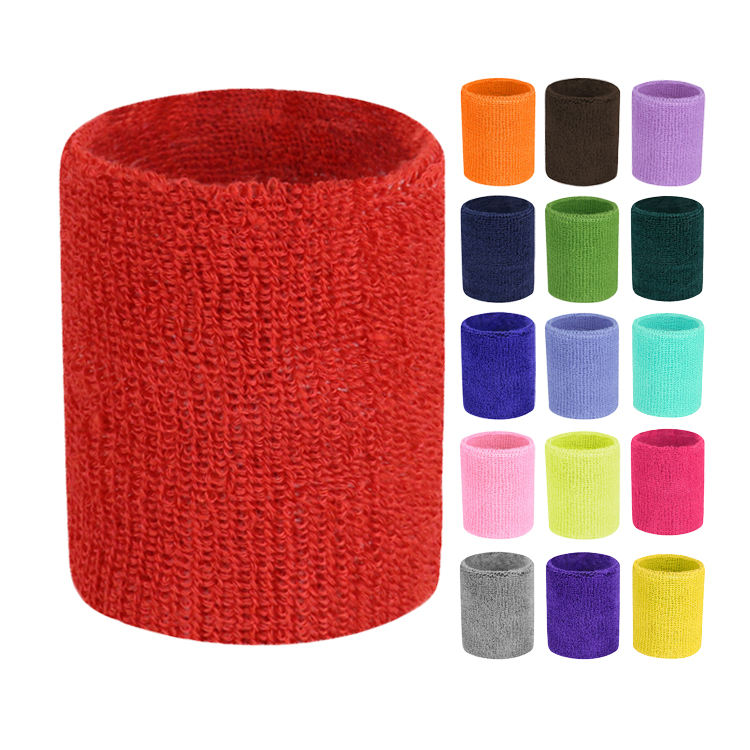 Custom Logo Absorbent Tennis Wrist Bands Breathable Wrist Brace Support Sweat Band