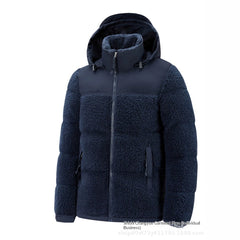 2026 Cross-border Men's Velvet-Lined Winter Puffer Jacket