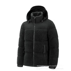 2026 Cross-border Men's Velvet-Lined Winter Puffer Jacket