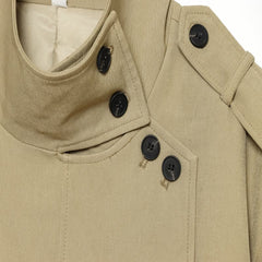 Women 2026 Autumn Chic Overcoat Vintage Coat Short Windbreaker With Belt
