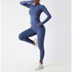 Fitness Clothes for Gym Wear Women Sets 3 Pieces Yoga Jackets Leggings Sports Bras Set