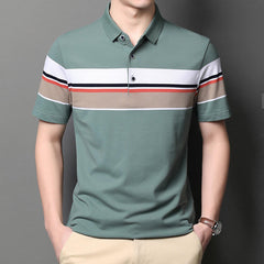 2026 New Summer Sleeved T-shirt Youth Trend Polo Shirt Lapel Casual