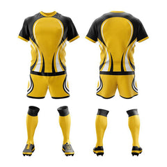 Customized Rugby Uniform Custom Color Team Set OEM Design Spandex/Cotton Material