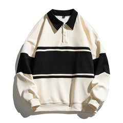 Fashion Casual Long Sleeve Polo Collar Letter Pattern Jacquard Knit Men's Pullover