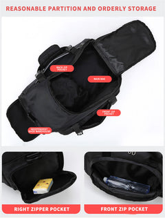 Large Multifunctional Waterproof Nylon Sports Backpack Travel Carry Bag