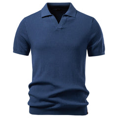 2026 Spring/Summer New Men's Business Casual Knit Polo Shirt
