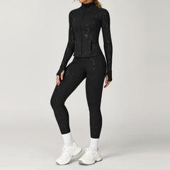 Women's Compression Gym Yoga Set Fashion 5 Piece Outdoor Activewear Workout