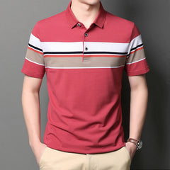 2026 New Summer Sleeved T-shirt Youth Trend Polo Shirt Lapel Casual