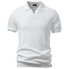 2026 Spring/Summer New Men's Business Casual Knit Polo Shirt
