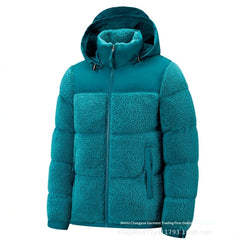 2026 Cross-border Men's Velvet-Lined Winter Puffer Jacket
