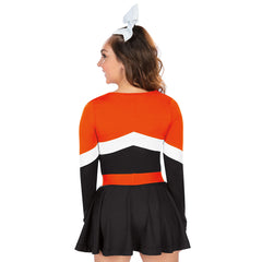 Custom Navy Blue High School Cheer Uniform Sprite Cheerleading Uniform Sets