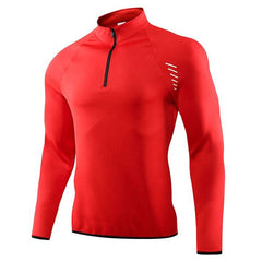 Active Wear Men and Women Long Sleeves Half Zip Quick Dry Running T Shirt Jersey