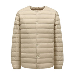 Men's Plus Size Short Lightweight Down Jacket Winter White Duck Down