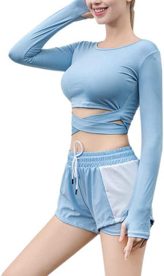 Custom Gym Fitness Yoga Sets 5 Piece Sports Yoga Suit Fitness Active Wear Set