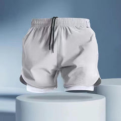 High Quality Quick Dry Yoga Fitness Nylon Shorts Men Athletic Shorts with Compression