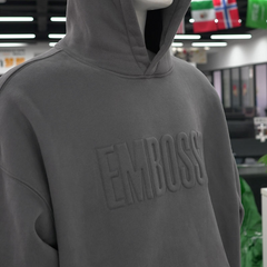 Wholesale Unisex Heavyweight Fleece Oversized 3D Embossed Hoodie with Custom Logo