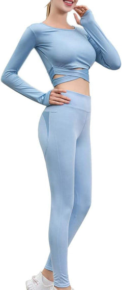 Custom Gym Fitness Yoga Sets 5 Piece Sports Yoga Suit Fitness Active Wear Set