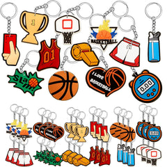 Custom Sports Keyring Volleyball Basketball Golf Ball Hockey Soft Keychain
