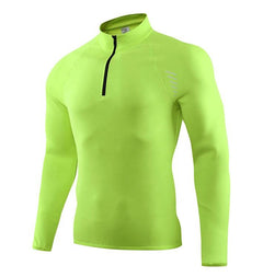 Active Wear Men and Women Long Sleeves Half Zip Quick Dry Running T Shirt Jersey