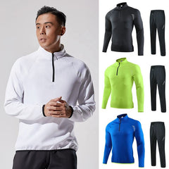 Active Wear Men and Women Long Sleeves Half Zip Quick Dry Running T Shirt Jersey